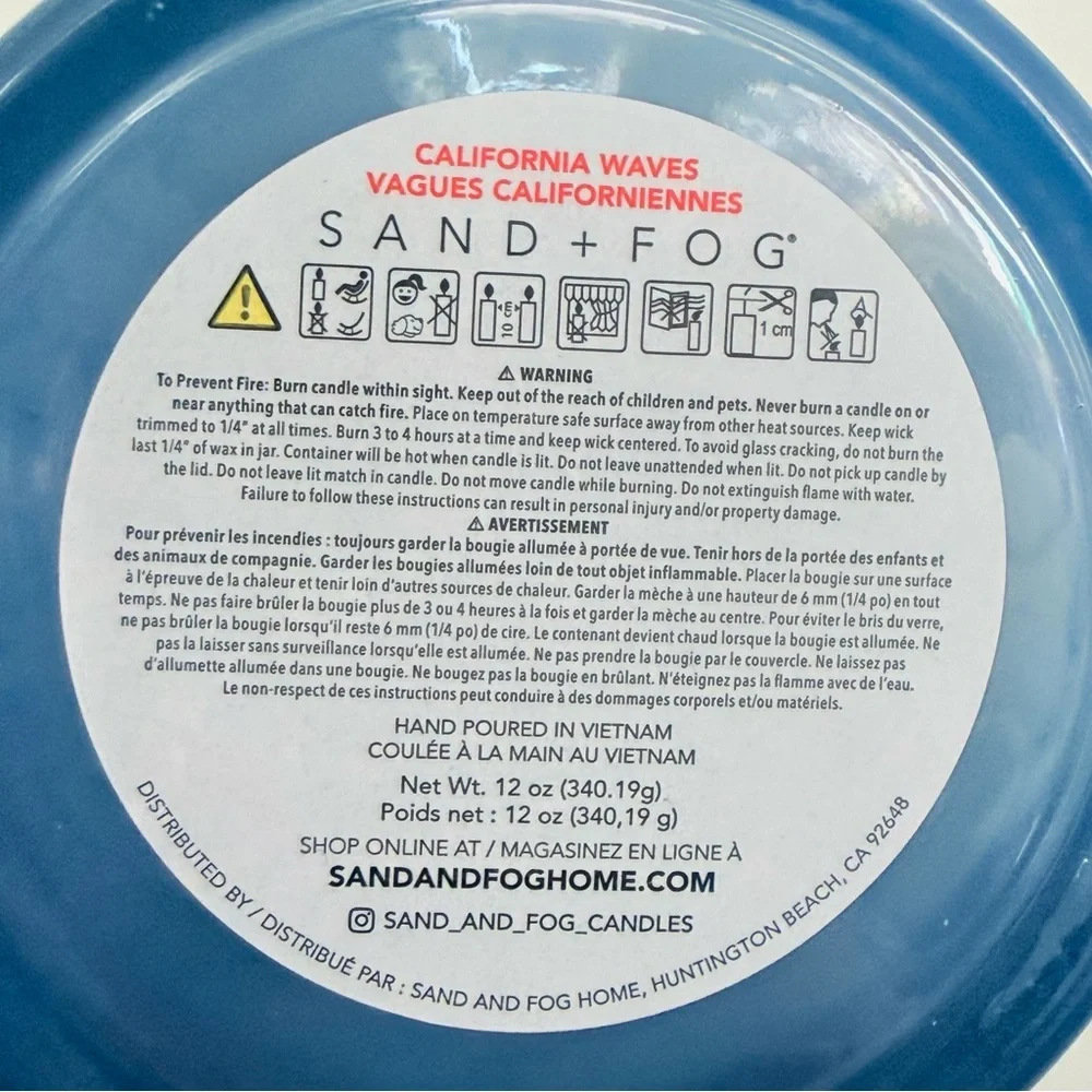 Sand + Fog California Waves Large 12 oz. Scented Candle
